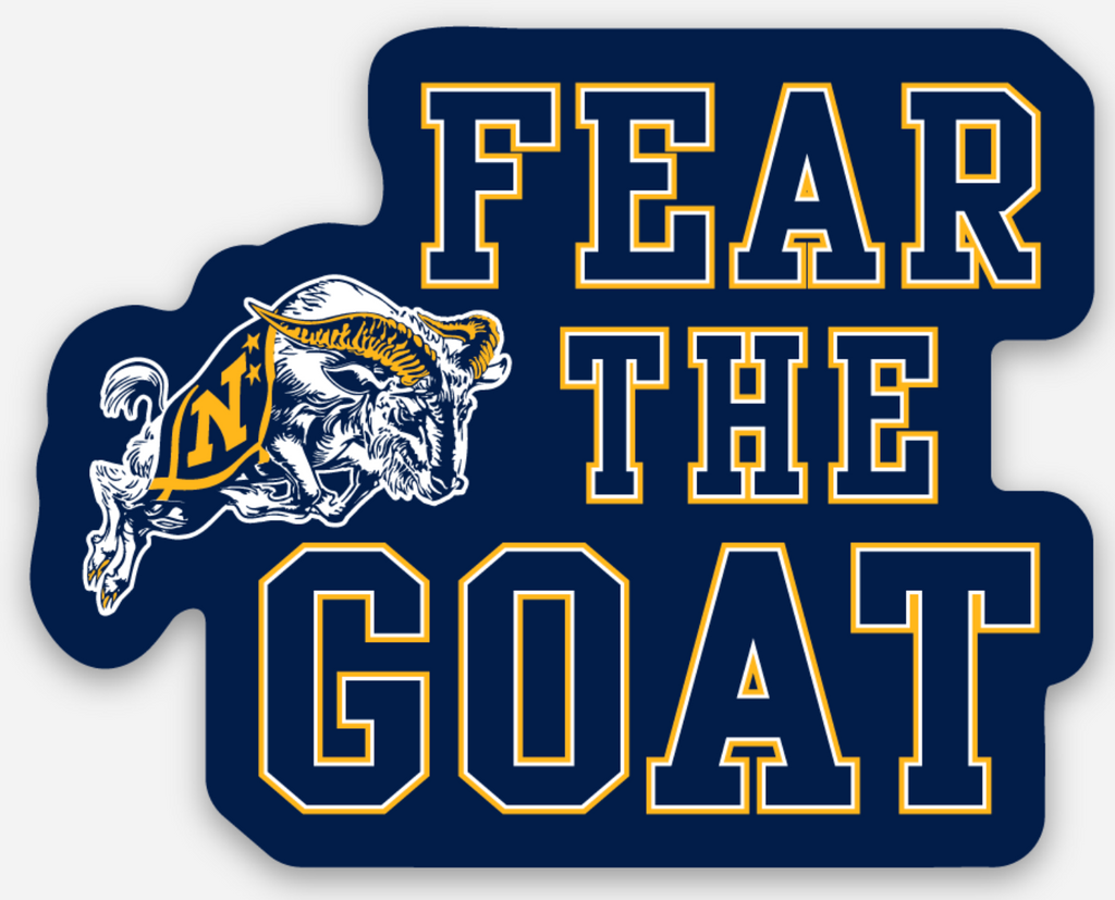 USNA FEAR THE GOAT Sticker