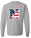 USNA USA N-Star Long Sleeve T-Shirt (grey)