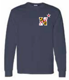 USNA MD Flag N-Star Long Sleeve T-Shirt (Navy)