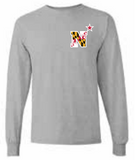 USNA MD Flag N-Star Long Sleeve T-Shirt (grey)