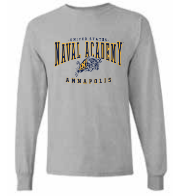 USNA Jumping Goat ANNAPOLIS Long Sleeve (grey)