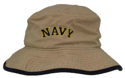 NAVY Arch Bucket Hat (khaki)