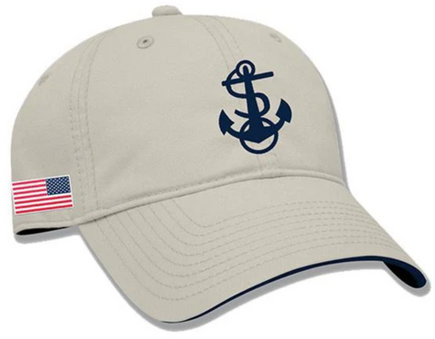 NAVY 3-D Anchor Hat (khaki)