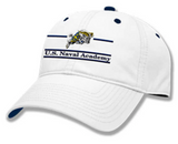 USNA Charging Goat "RELAXED TWILL" Hat (white)