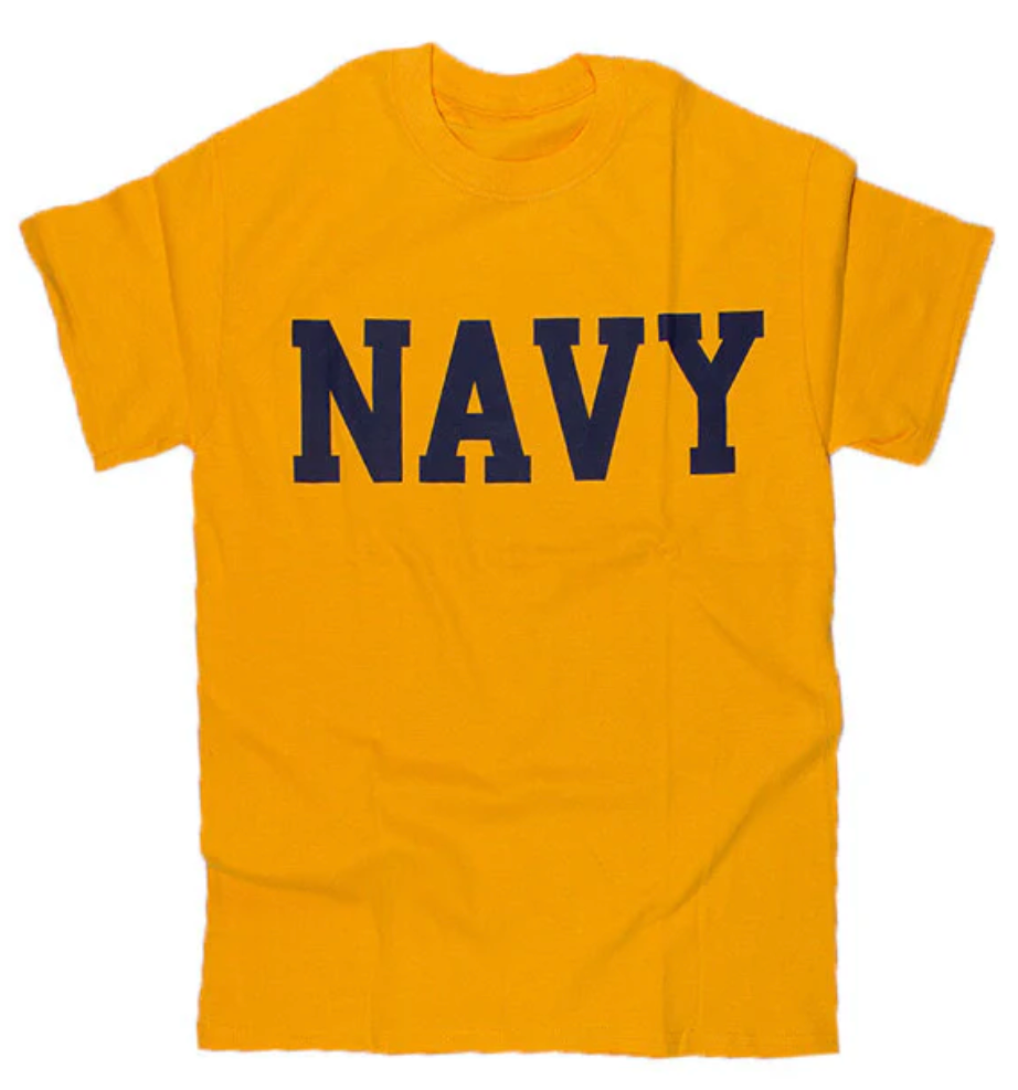 NAVY Block T-Shirt (gold)