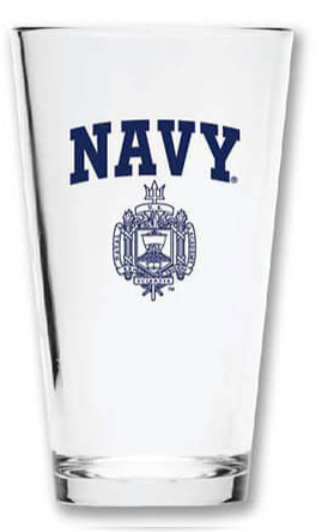 USNA Crest Pint Glass