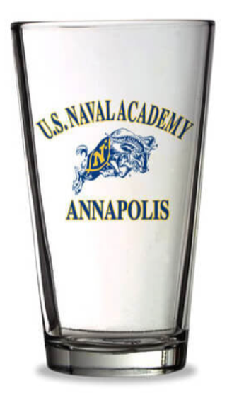 USNA Jumping Goat Pint Glass