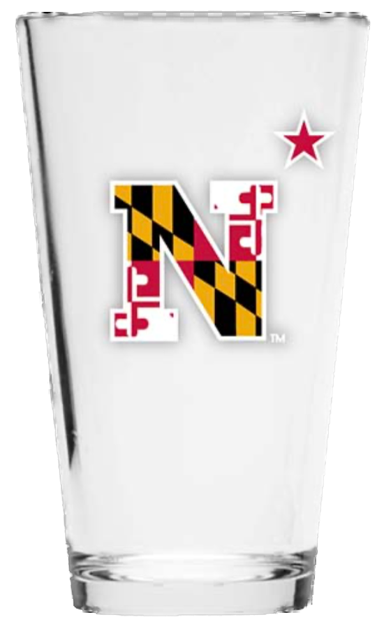 USNA MD Flag N-Star Pint Glass