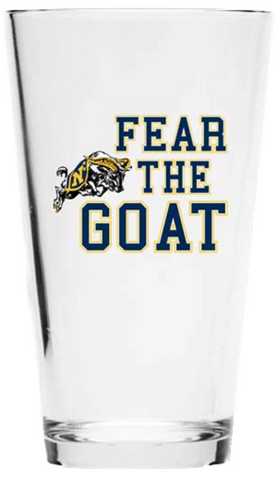 USNA Fear The Goat Pint Glass