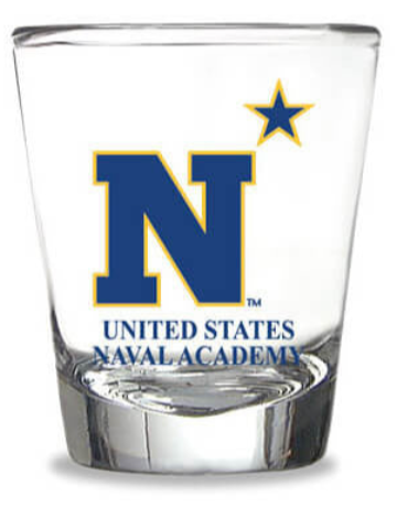 USNA N-Star Shot Glass (clear)