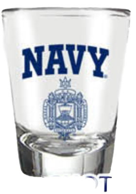 USNA CREST Shot Glass (clear)