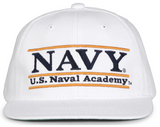 NAVY RETRO BAR SNAPBACK (white)