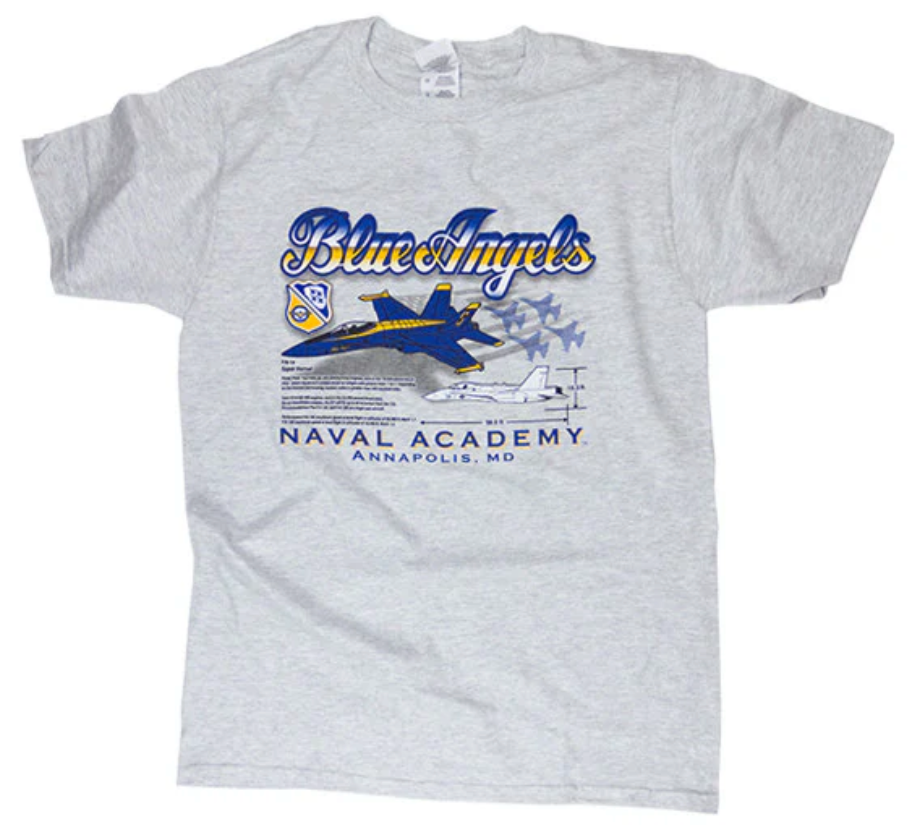 KIDS BLUE ANGELS Naval Academy T-Shirt (grey)