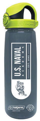 USNA 24oz On-The-Fly Lock-Top NALGENE Bottle (charcoal)