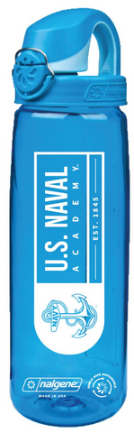 USNA 24oz On-The-Fly Lock-Top NALGENE Bottle (blue)