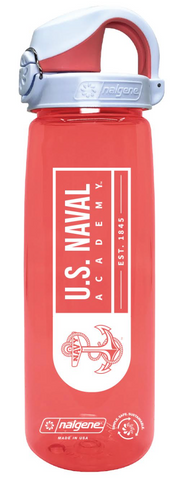 USNA 24oz On-The-Fly Lock-Top NALGENE Bottle (coral)