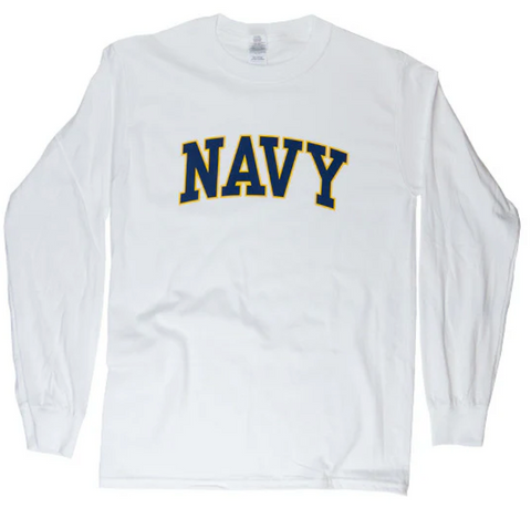 NAVY Arch Long Sleeve T-Shirt (white)