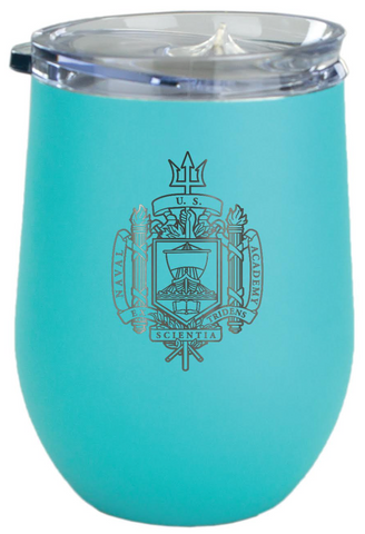 USNA Crest 12oz. Albany Tumbler (aquamarine)