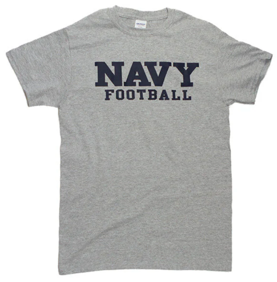 Block NAVY Football T-Shirt (grey)