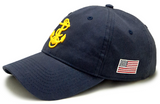 USNA NAVY 3-D Anchor "RELAXED TWILL" Hat (navy)