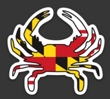 MD Flag Crab Sticker