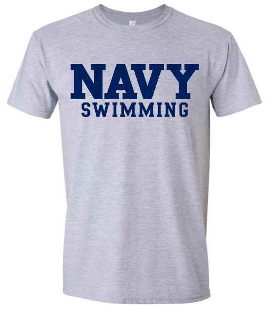 Block NAVY Swimming T-Shirt (grey)