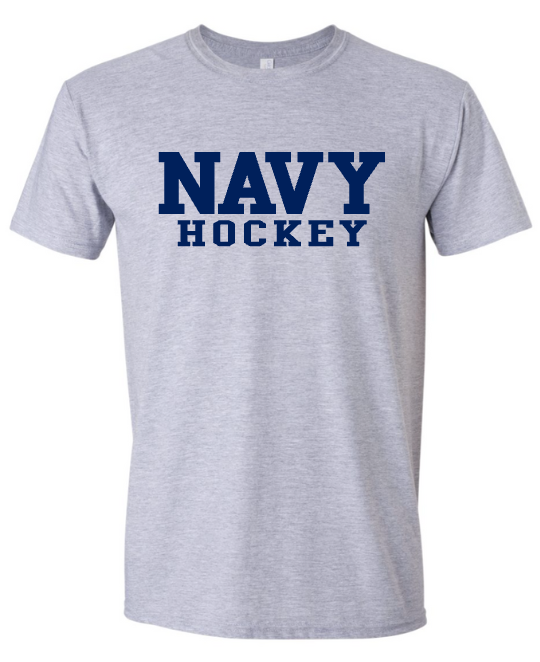 Block NAVY Hockey T-Shirt (grey)