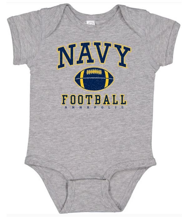 NAVY FOOTBALL Onesie (grey)