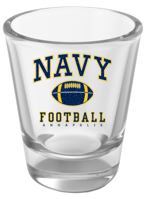 NAVY FOOTBALL Shot Glass (clear)