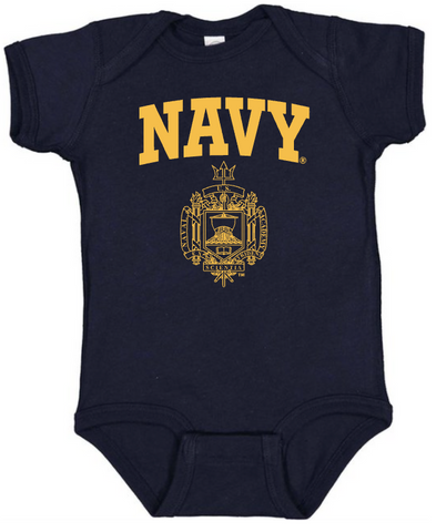 USNA Crest Onesie (navy)