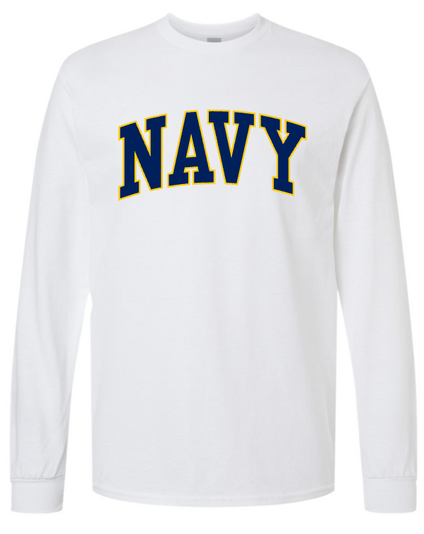 NAVY Arch Long Sleeve T-Shirt (white)
