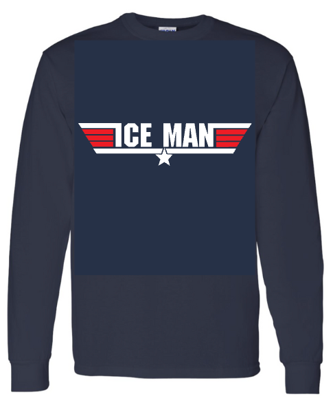 TOP GUN Ice Man Long Sleeve T-Shirt (navy)