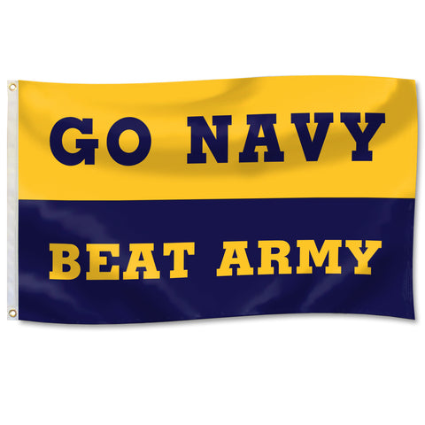 GO NAVY - BEAT ARMY Flag (3'x5')