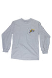 USNA Fear The Goat Long Sleeve T-Shirt (grey) - Annapolis Gear
