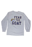 USNA Fear The Goat Long Sleeve T-Shirt (grey) - Annapolis Gear - 1