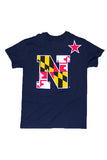 USNA MD Flag N-Star T-Shirt (navy) - Annapolis Gear - 1