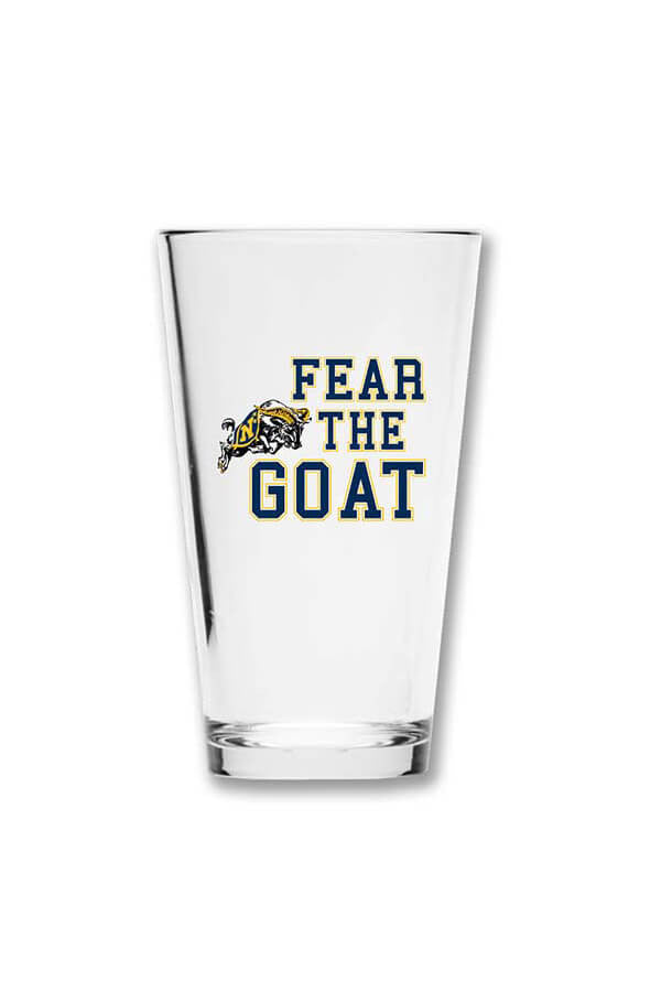 USNA Fear The Goat Pint Glass - Annapolis Gear