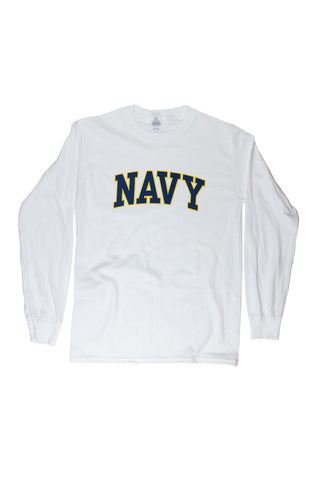 NAVY Arch Long Sleeve T-Shirt (white) - Annapolis Gear