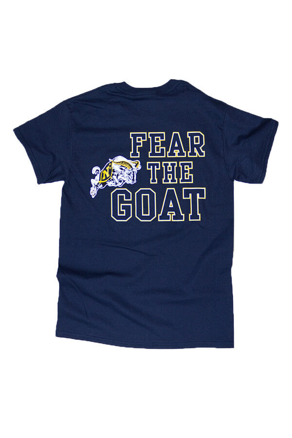 USNA Fear The Goat T-Shirt (Navy) - Annapolis Gear