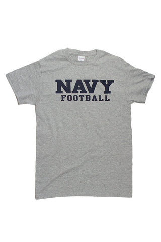 Block NAVY Football T-Shirt (grey) - Annapolis Gear