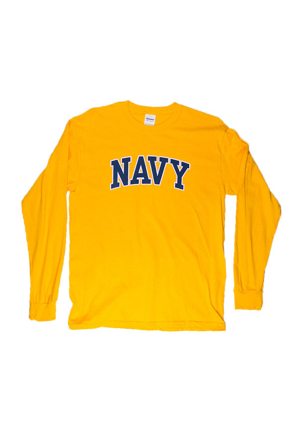 NAVY Arch Long Sleeve T-Shirt (gold) - Annapolis Gear