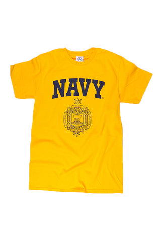 KIDS USNA Crest T-Shirt (gold) - Annapolis Gear
