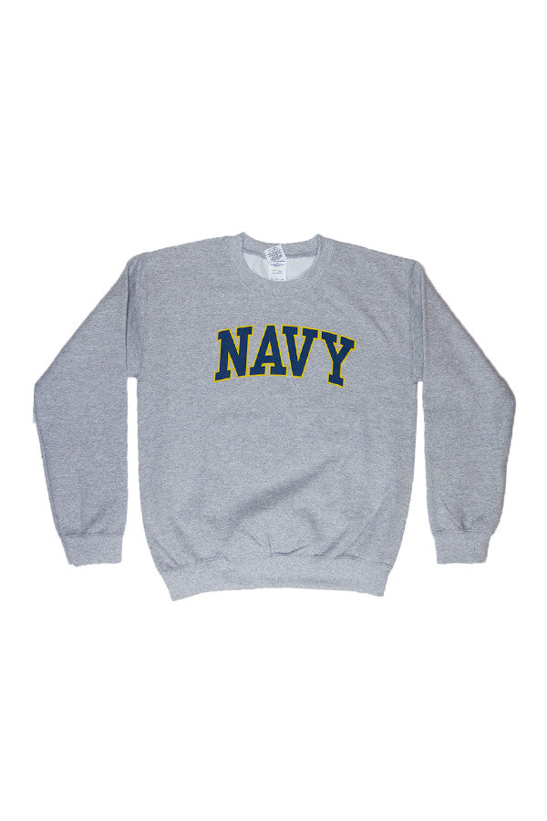 NAVY Arch Crewneck Sweatshirt (grey) - Annapolis Gear