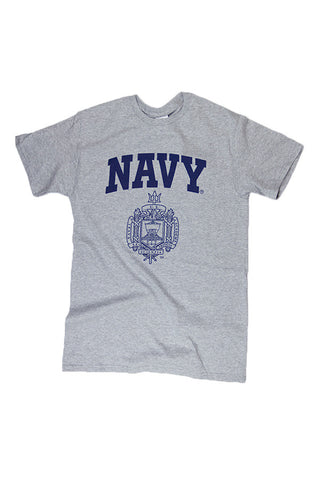 KIDS USNA Crest T-Shirt (grey) - Annapolis Gear