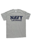 Block NAVY Lacrosse T-Shirt (grey) - Annapolis Gear