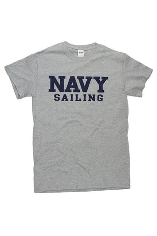 Block NAVY Sailing T-Shirt (grey) - Annapolis Gear