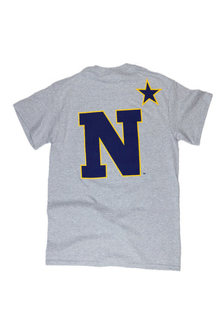 USNA N-Star T-Shirt (Grey) - Annapolis Gear - 1