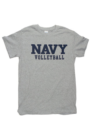 Block NAVY Volleyball T-Shirt (grey) - Annapolis Gear