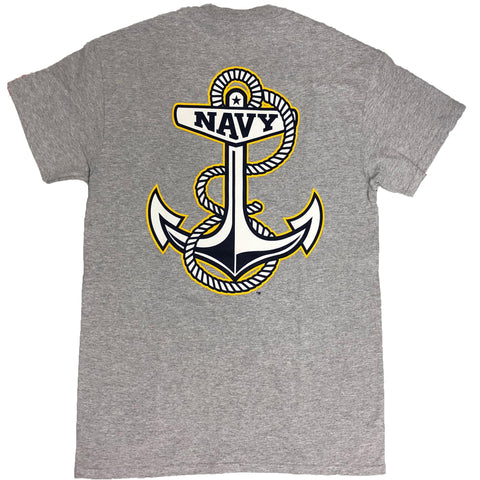 USNA Navy Rope Anchor T-Shirt (grey)