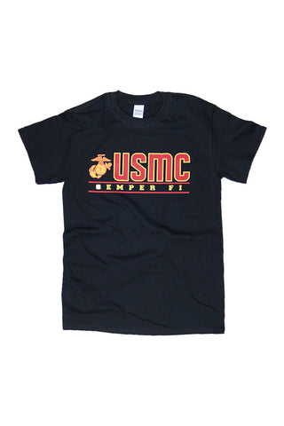 U.S. MARINES USMC Semper Fi T-Shirt (black) - Annapolis Gear
